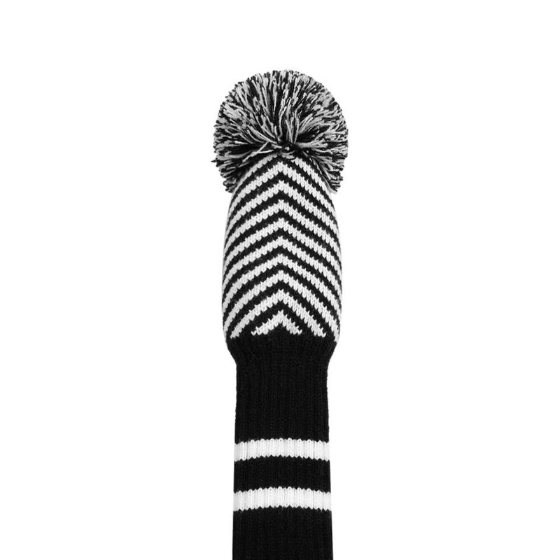 Scott Edward 1PCS Knit Pom Pom Hybrid(UT) Club Protector Golf Club Cover with Rotating Number Tags,Soft,Portable(Herringbone) - Image 5